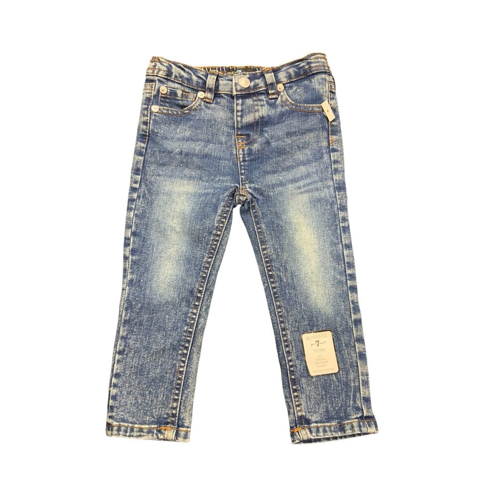 7 For All Mankind Toddler Jeans 24M Stretch Denim Elastic Waist Designer NWT